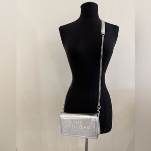 NWT Marc Jacobs The Mini Bag metallic leather chain